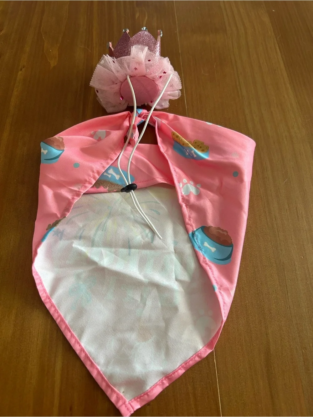 Birthday Girl Pet Dog Bandana with Pink Glitter Crown Headband Pet Party Set